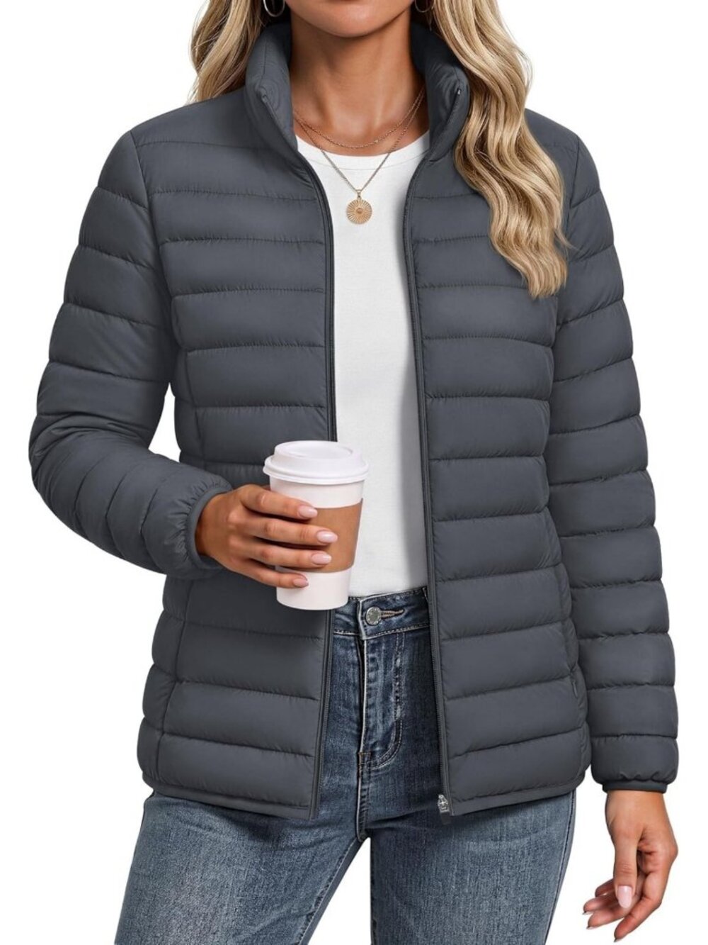 Cozy Women's Winter Puffer Jacket - Stylish Quilted Outerwear for Cold Weather